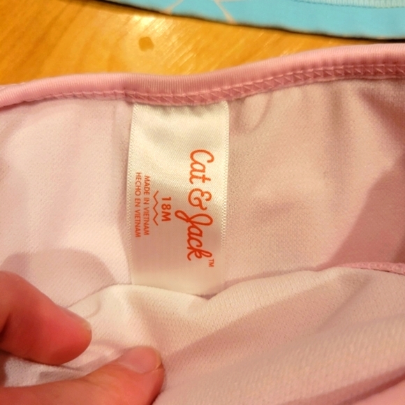 Cat & Jack White and Pink Rashguard Swim Suit Size 18 Months - Picture 3 of 9